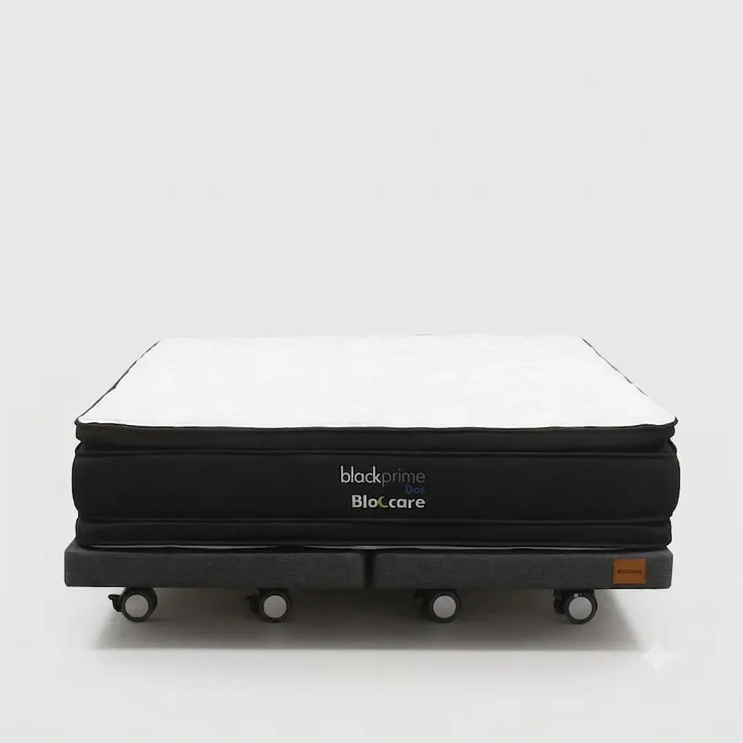 Cama King Box 13 cm + Colchon Black Prime - Modelo Dos - Ruedas A Eleccion (Gris) 3