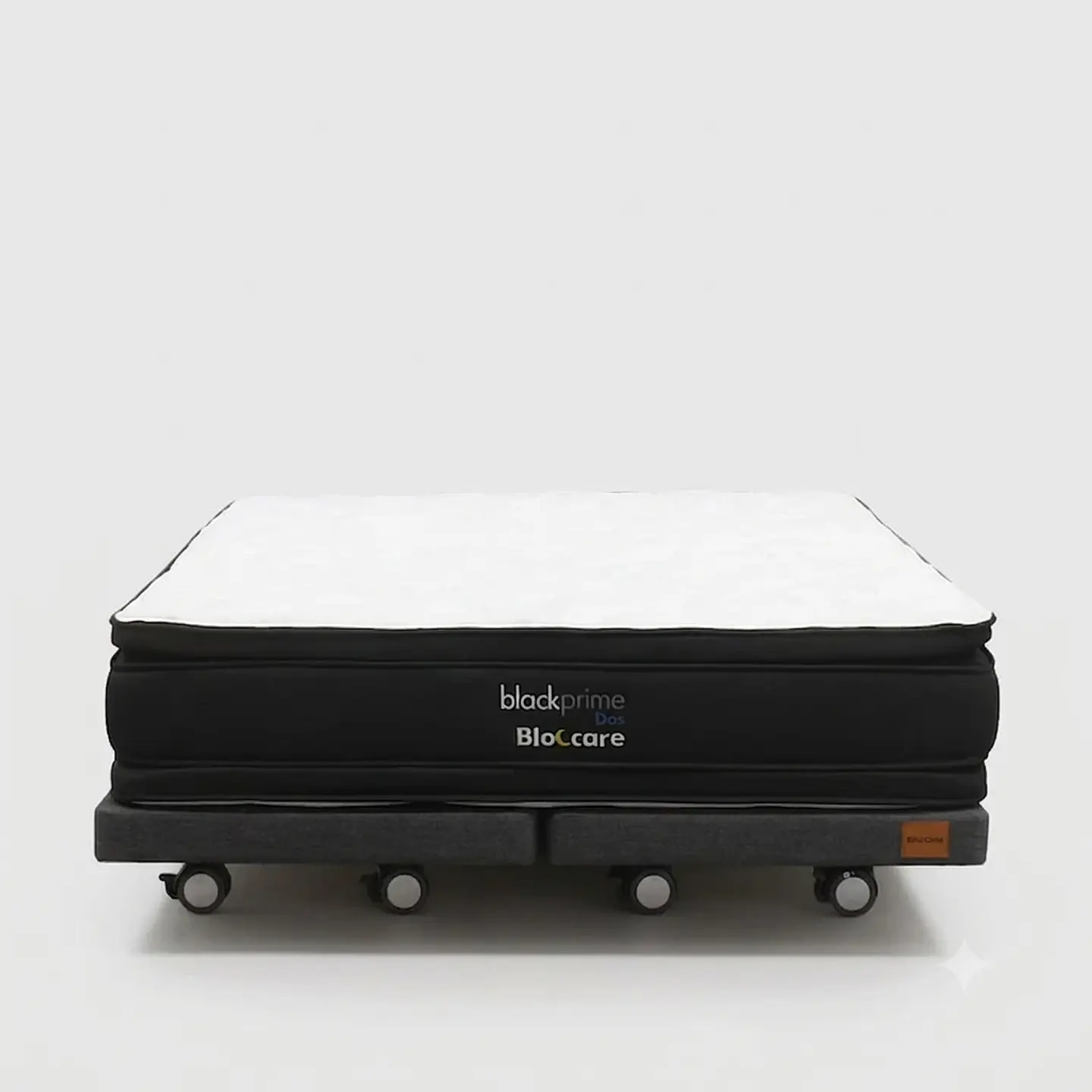 Cama King Box 13 cm + Colchon Black Prime - Modelo Dos - Ruedas A Eleccion (Gris) 3
