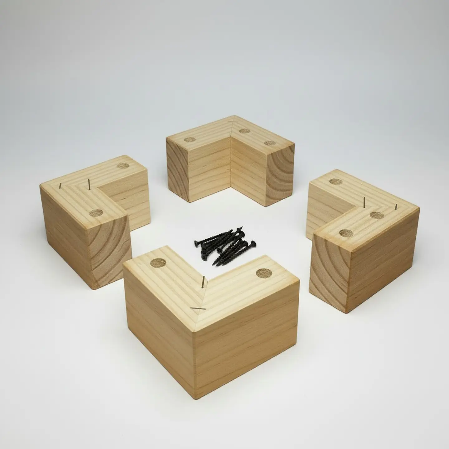 Kit 4 Patas Tipo L - Altura 6.5 cm - MIEL 3