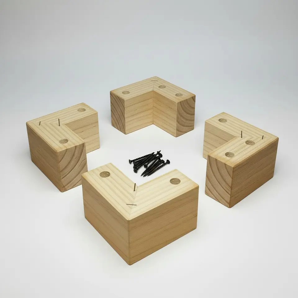 Kit 4 Patas Tipo L - Altura 6.5 cm - MIEL 3