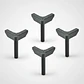 Patas Metalicas Para Muebles Con Placa De 12 Cm - Pack 4  - Miniatura 1