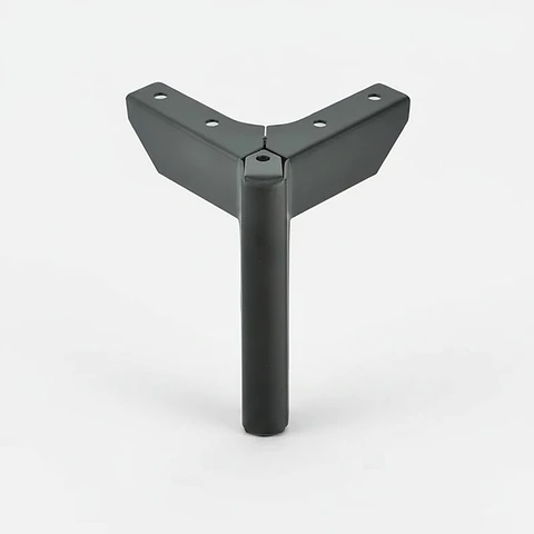 Patas Metalicas Para Muebles Con Placa De 12 Cm - Pack 4 