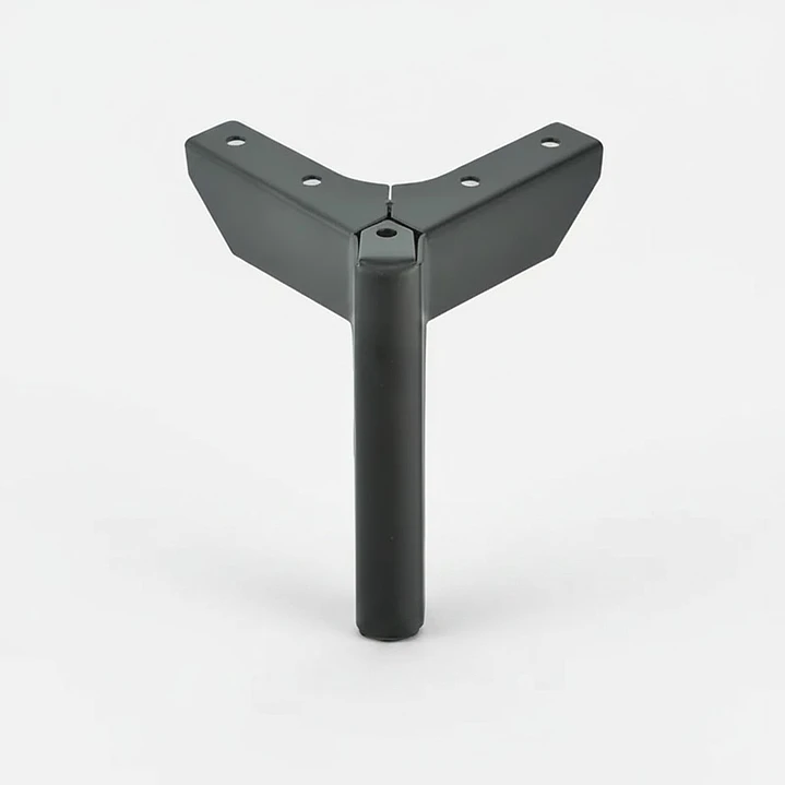 Patas Metalicas Para Muebles Con Placa De 12 Cm - Pack 4  2
