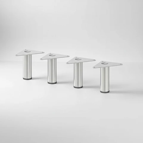 Kit de 4 Patas Con Placa Para Sillones y Gabinetes Altura 10 Cm