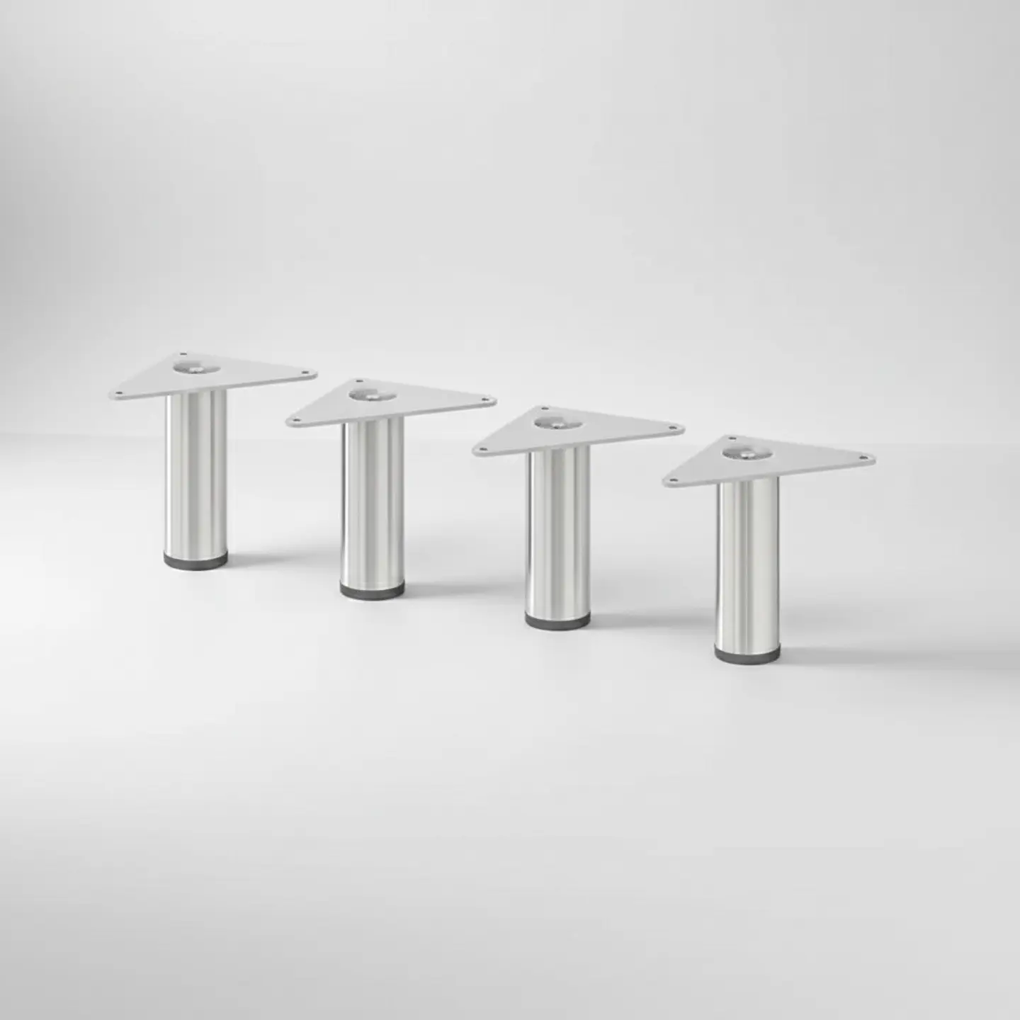 Kit de 4 Patas Con Placa Para Sillones y Gabinetes Altura 10 Cm 2