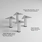 Kit de 4 Patas Con Placa Para Sillones y Gabinetes Altura 10 Cm - Miniatura 4