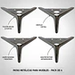 Patas Metálicas Para Sillones Sofás Muebles - Pack De 4  - Miniatura 1