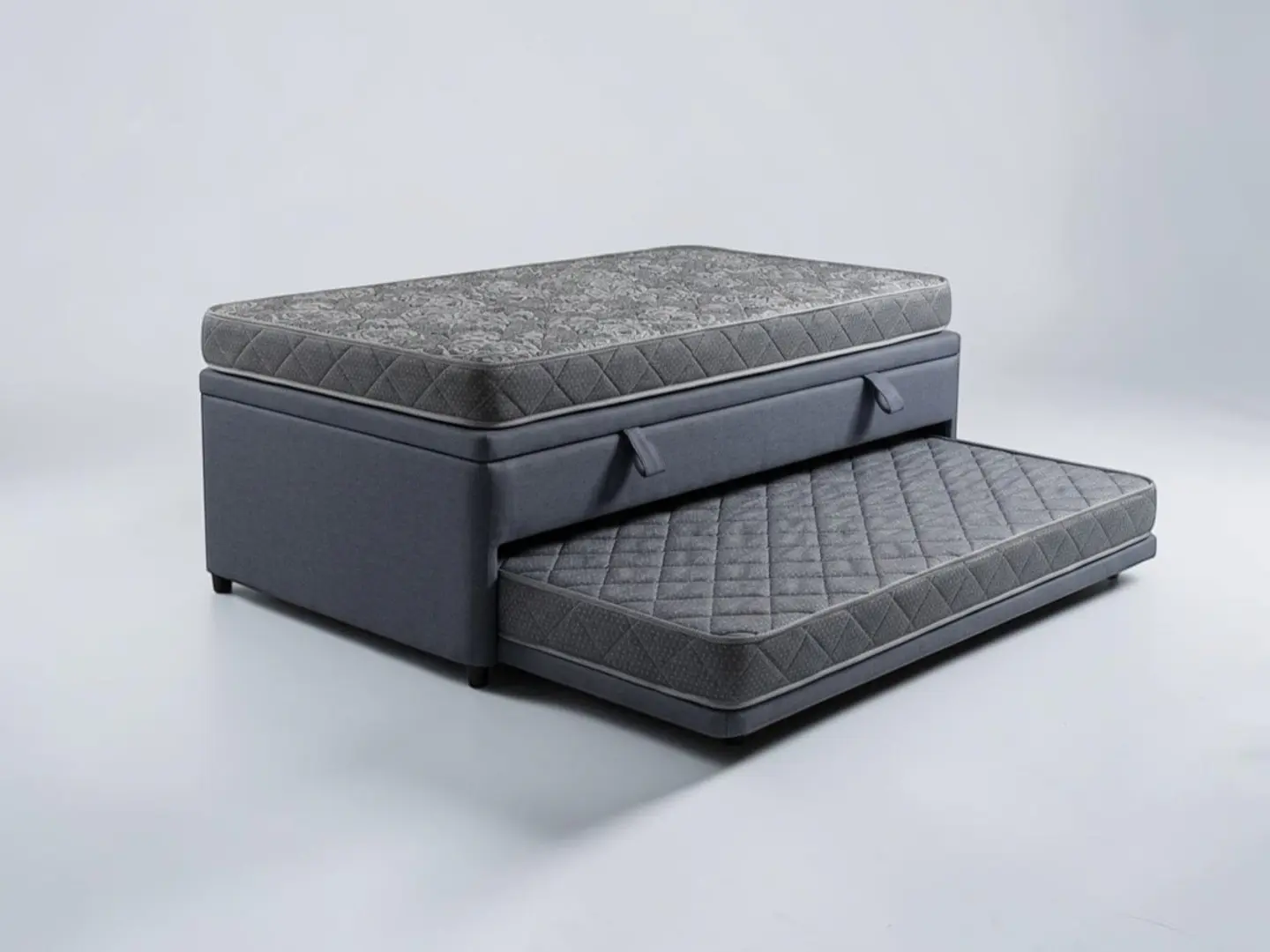 Cama Nido Baúl TRIPLE 1.5 Plaza - 200 cm Arriba / 190 cm Abajo + Colchón Ideal  2