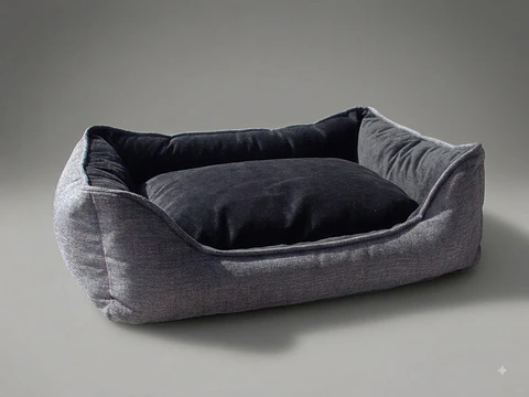 Cama de Mascotas De Espuma  - Talla M (75x50) - A Piso (Gris)