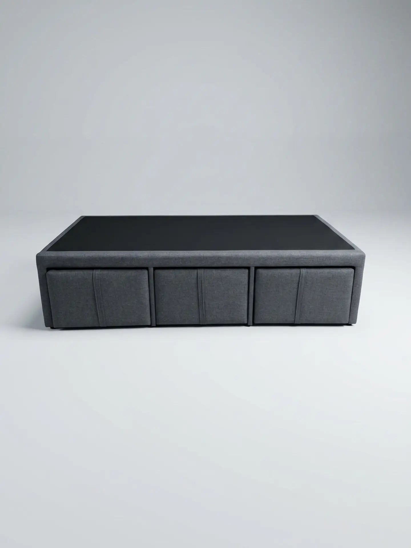 Base Cama Con Cajón 1.5 PLaza / Con Patas De 4.5 cm (Gris) 4