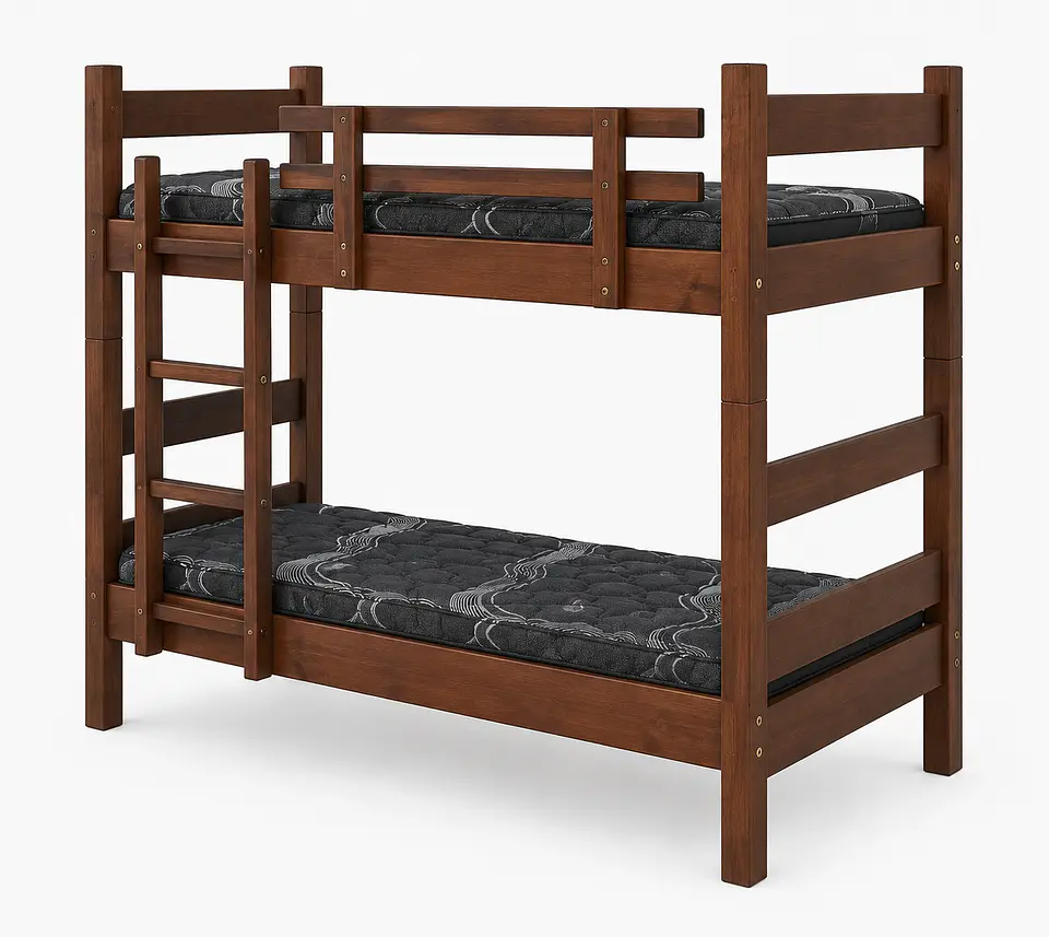 Camarote Desmontable Doble L200 cm /Colchones Black Prime - Uno - 1 Plaza 2