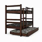 Camarote Desmontable Triple l200 cm /Colchones Black Prime - Uno + Ideal - 1 Plaza - Miniatura 2