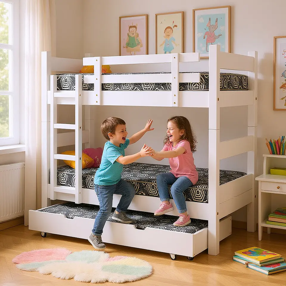 Camarote Desmontable Triple l200 cm /Colchones Ideal 1 Plaza (Dif. Colores) 1