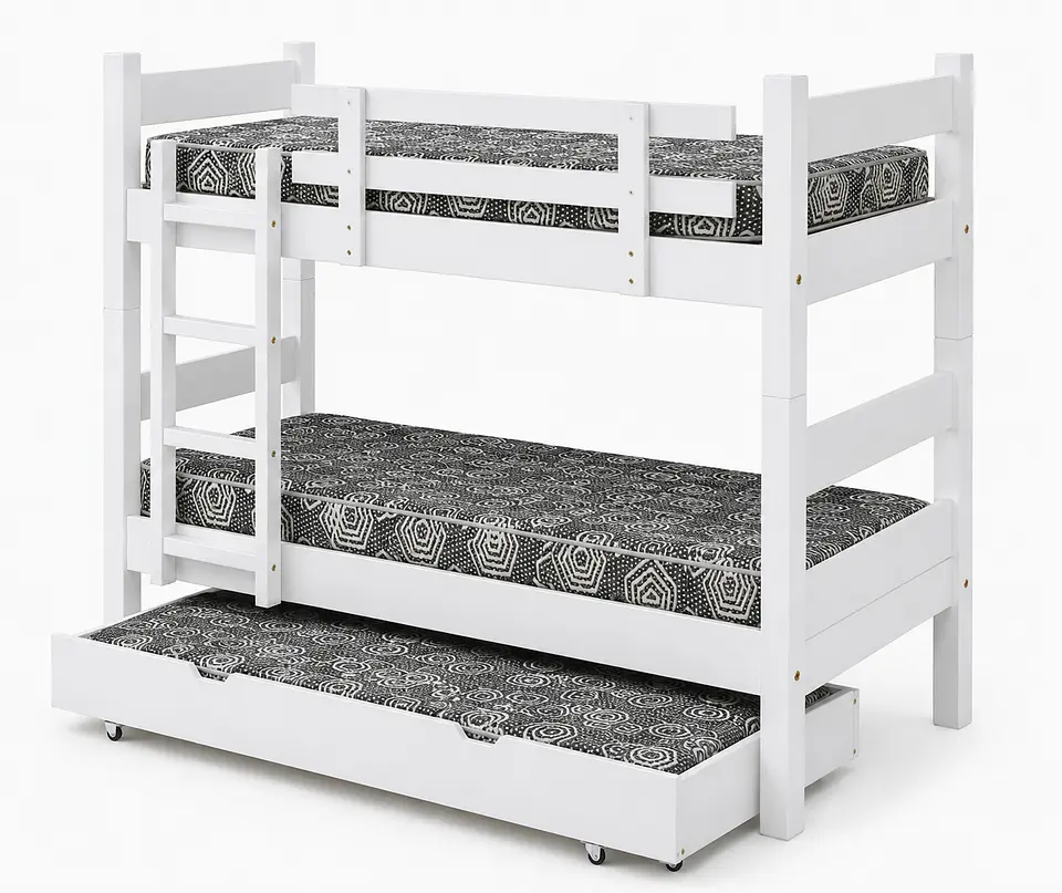 Camarote Desmontable Triple l200 cm /Colchones Ideal 1 Plaza (Dif. Colores) 2
