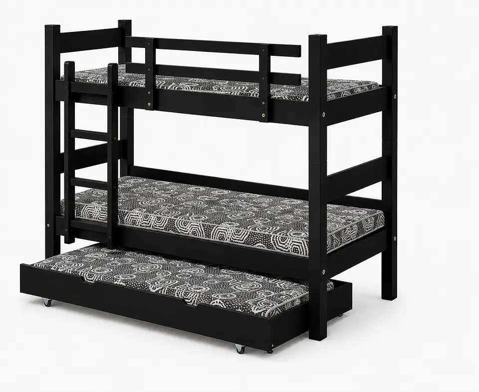 Camarote Desmontable Triple l200 cm /Colchones Ideal 1 Plaza (Dif. Colores) 4