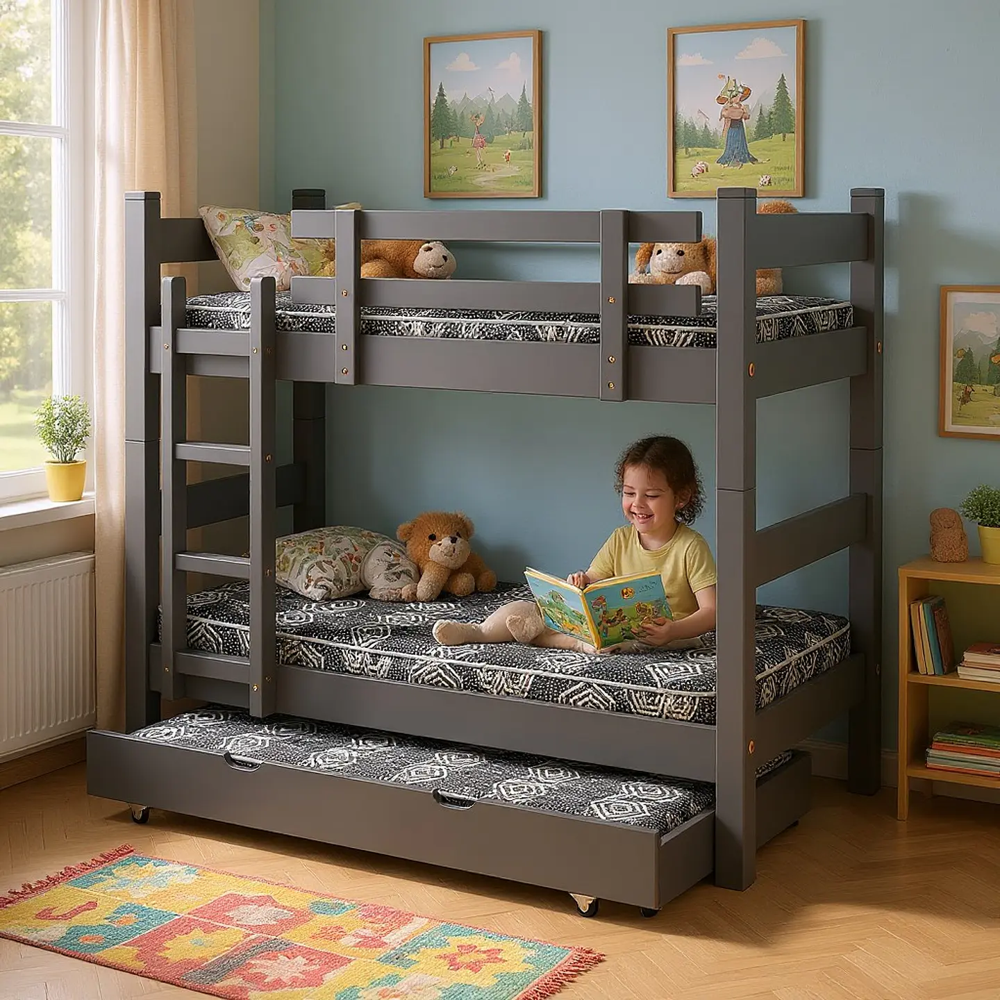Camarote Desmontable Triple l200 cm /Colchones Ideal 1 Plaza (Dif. Colores) 7