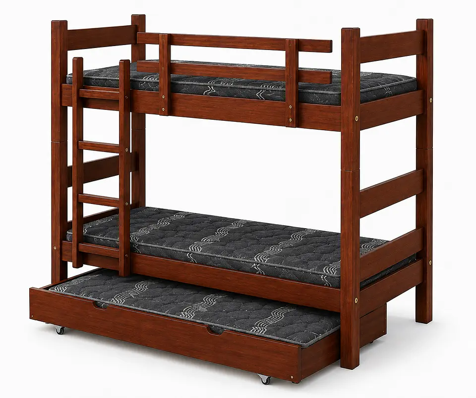 Camarote Desmontable Triple L200 cm /Colchones Ideal 1.5 Plaza (Dif. Colores) 6