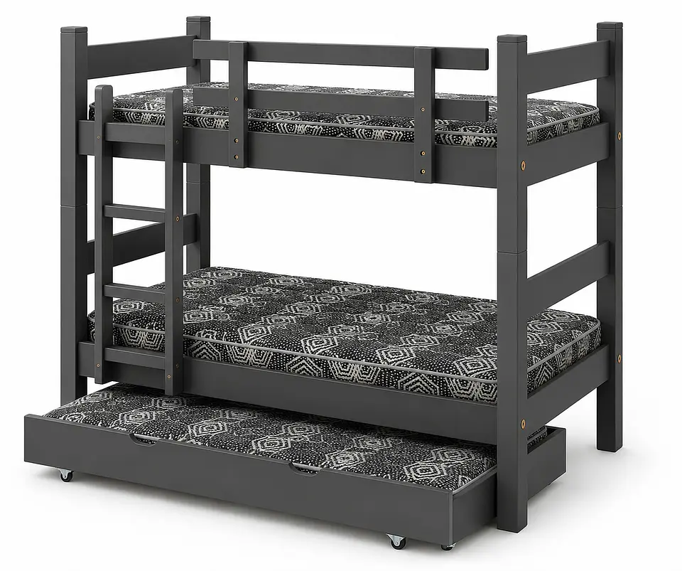 Camarote Desmontable Triple L200 cm /Colchones Ideal 1.5 Plaza (Dif. Colores) 8