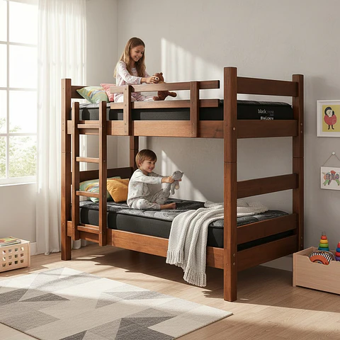 Camarote Desmontable Doble L200 cm /Colchones Black Prime - Uno /1.5 Plaza