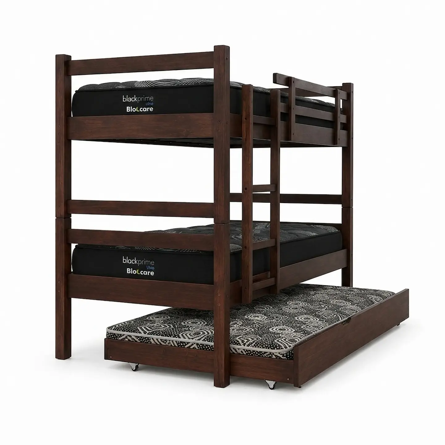 Camarote Desmontable Triple L210 cm  /Colchones Black Prime - Uno + Ideal / 1.5 Plaza 2
