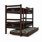 Camarote Desmontable Triple L210 cm  /Colchones Black Prime - Uno + Ideal / 1.5 Plaza - Miniatura 2