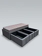 Cama Con Cajón 1 Plaza + Colchon Modelo Ideal / Con Patas De 4.5 cm (Gris) - thumbnail 2