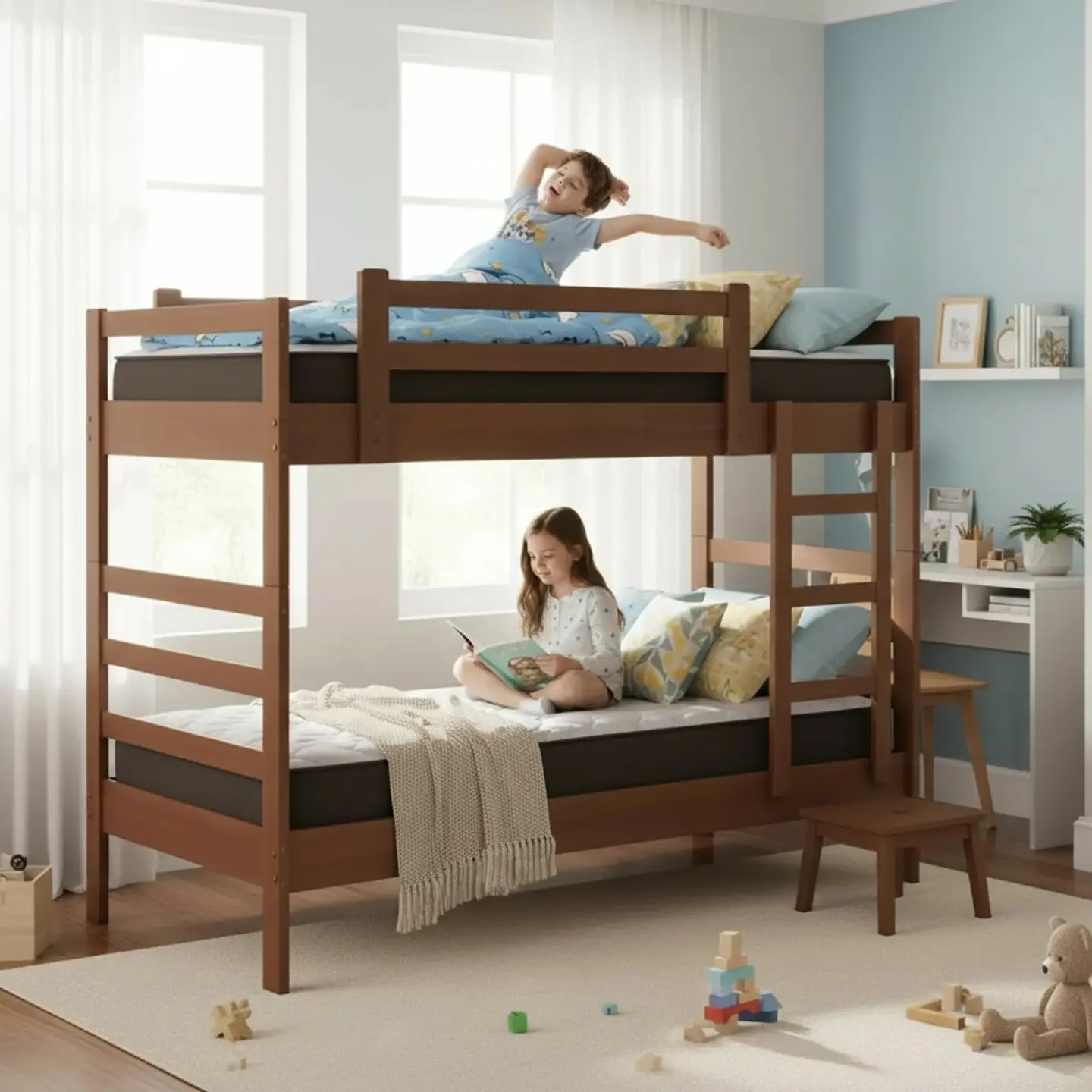 Camarote Desmontable Doble L210 cm /Colchones Ideal 1.5 Plaza  1