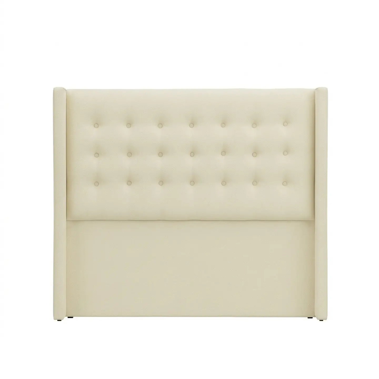 Respaldo De Cama De 2 Plazas - Con Retorno / Botonne Basico  (Crudo) 2