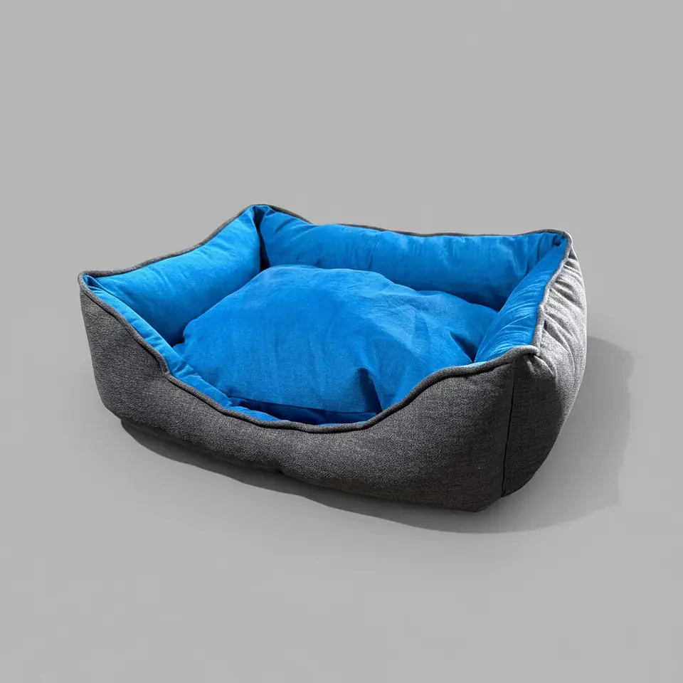 Cama de Mascotas De Espuma  - Talla M (75x50) - A Piso (Gris) 2