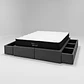 Cama Con Cajón 2 Plaza + Colchon Black Prime - Dos / Con Patas De 4.5 cm (Gris) - thumbnail 2