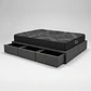 Cama Con Cajón Super King + Colchon Black Prime - Uno / Con Patas De 4.5 cm (Gris) - thumbnail 4