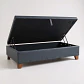 Base Cama Baul 1.5 PLaza / Lateral / Patas De Madera - Miniatura 1