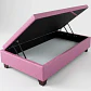 Base Cama Baul 1.5 Plazas / Lateral / Patas Madera (Rosa) - thumbnail 1