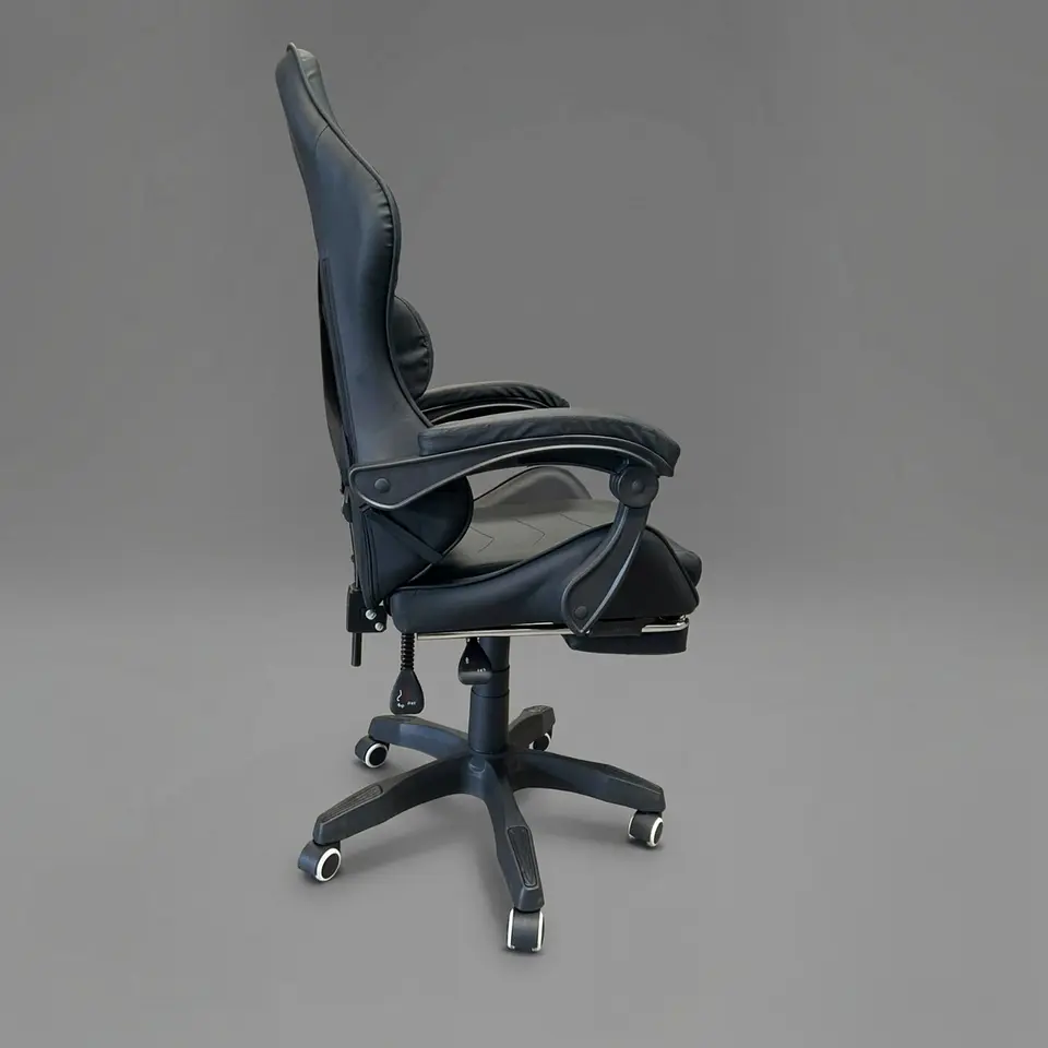 Silla Gamer Reclinable / Con Reposa Pies - Color Negro 5