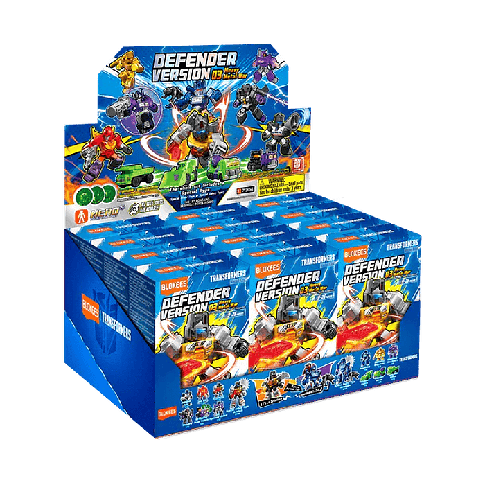 Blokees Figures | Transformers Defender Version 03 Heavy Metal War | Caja 12 Figuras Al Azar 1
