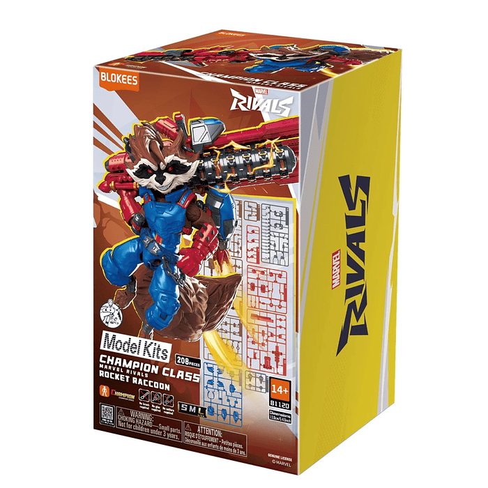 Blokees Figures | Marvel | Rivals | Champion Class 08 | Rocket Raccoon 1