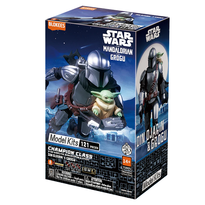 Blokees Figures | Star Wars | Champion Class | CC05 | Din Djarin & Grogu 1