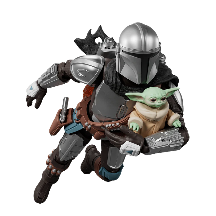 Blokees Figures | Star Wars | Champion Class | CC05 | Din Djarin & Grogu 2