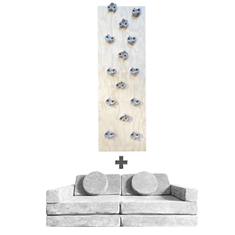 Pack Muro de Escalar y Sillón MINI Blokid - gris