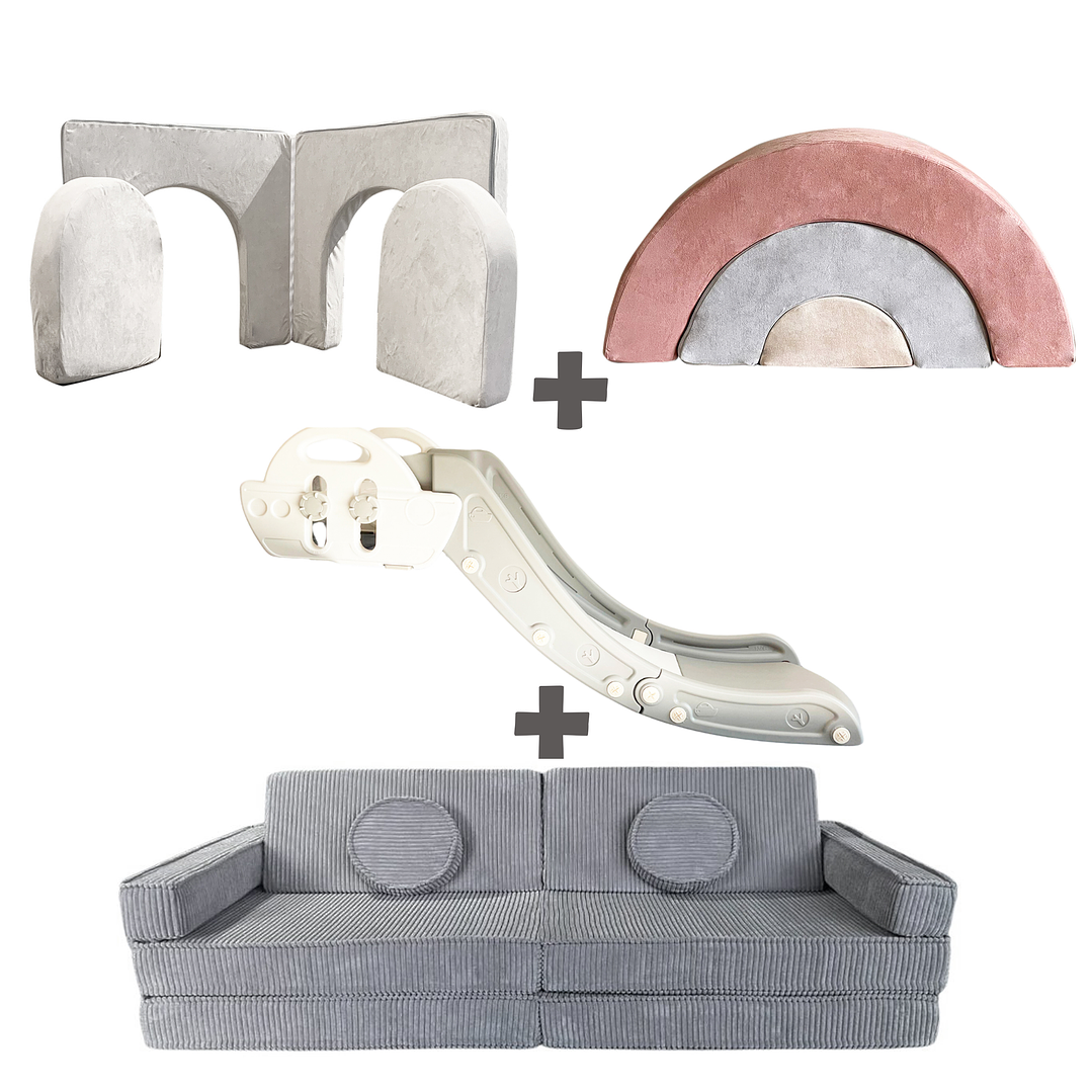 Pack de Regalo Plaza en Casa Sillón Blokid +  Arkid + Puerta + Resbalín Tobo 25