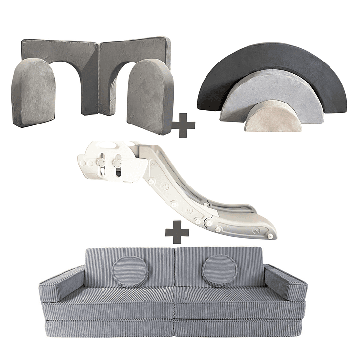 Pack de Regalo Plaza en Casa Sillón Blokid +  Arkid + Puerta + Resbalín Tobo 24