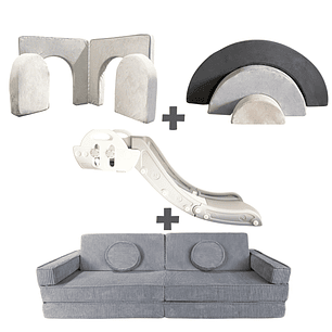 Pack de Regalo Plaza en Casa Sillón Blokid +  Arkid + Puerta + Resbalín Tobo