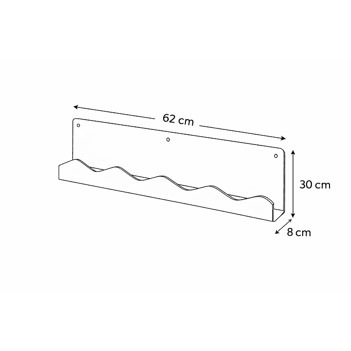 Repisa Metálica Montañas 7