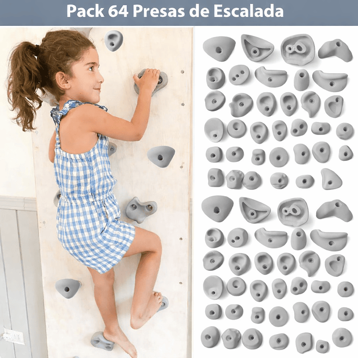 Presas de Escalada: Pack de 64 piedras de resina 1