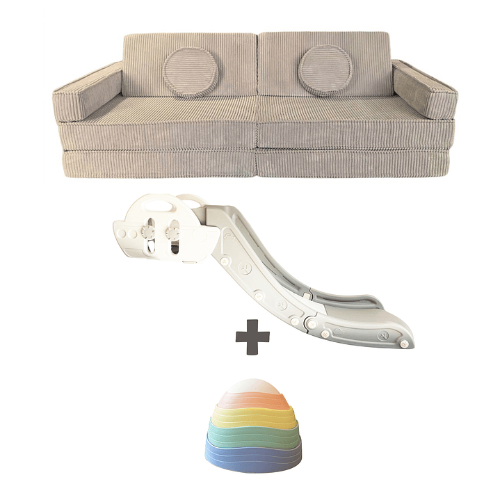 Pack piso es Lava: Sillón Blokid+Resbalín Tobo+Piedras Equilibrio 1