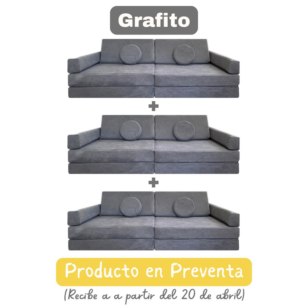 Sillón para Niños de juego Modular Triple 10