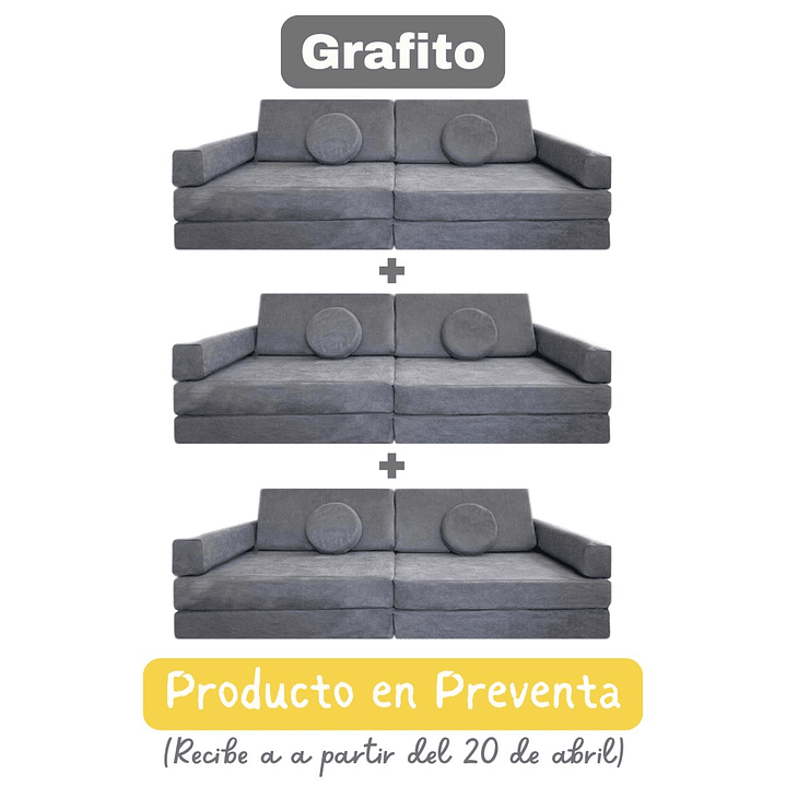 Sillón para Niños de juego Modular Triple 10