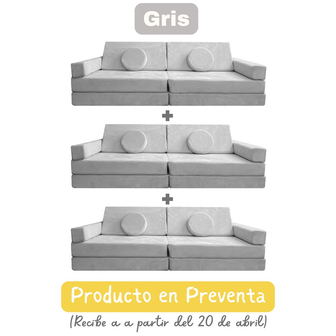 Sillón para Niños de juego Modular Triple 9