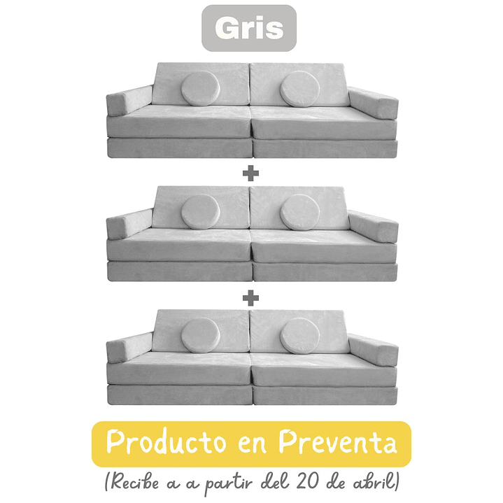 Sillón para Niños de juego Modular Triple 9