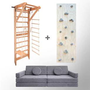 Pack Escalada Blokid: Escalera, Muro de Escalar y Sillón Blokid